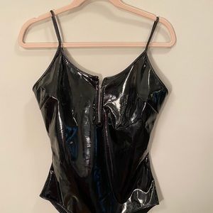 NYC Latex Zip Up One Piece